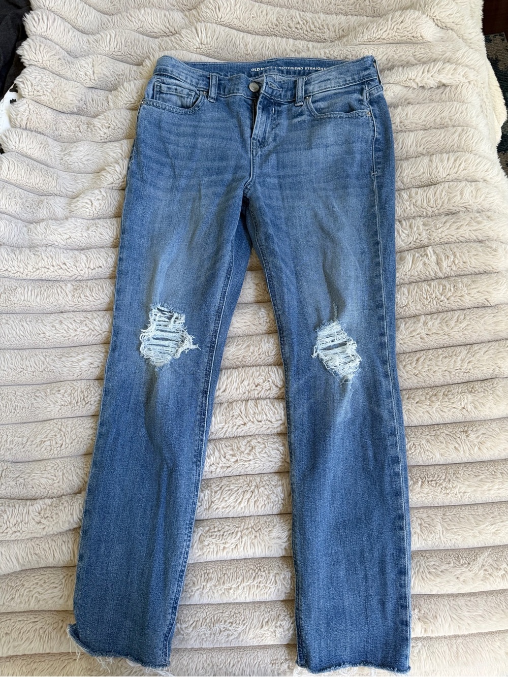 Old Navy Boyfriend Straight Leg Distressed Women’s Jeans